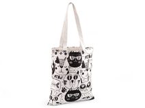 Textilní taška bavlněná pes, kočka 34x39 cm