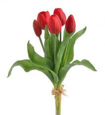Svazek umělých tulipánů 31 cm červená