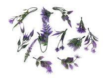 Umělé mini větvičky k aranžování, mix 11 ks