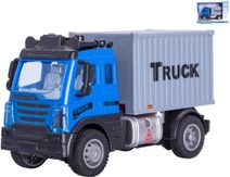 Auto nákladní truck s kontejnerem zpětný chod modro-šedé plast