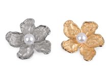 Magnetická brož květ s perlou