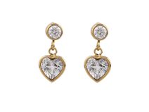 Náušnice z chirurgické oceli srdce