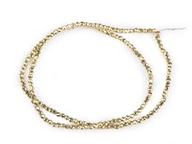 Skleněné korálky broušené ohňovky 2 mm metalické, na drátku