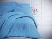 Francouzské jednobarevné bavlněné povlečení 220x200, 70x90cm modré