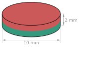 Magnet samolepící KT-20-02-3M (Ø 2cm) - 1 kus