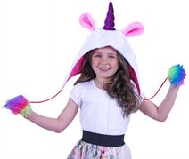 KARNEVAL Čepice jednorožec s bambulkami *KARNEVALOVÝ DOPLNĚK*