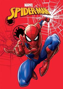 Fleece deka Spiderman red Polyester, 100/140 cm
