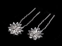 Štrasová vlásenka květ Ø18 mm 2 kusy