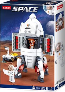 SLUBAN Space Přistávací modul expedice Saturn 320 dílků + 2 figurky STAVEBNICE