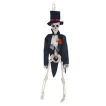 Halloweenská dekorace kostlivec ženich X5887 - 9 × 5,5 × 42 cm