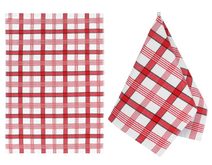 Kuchyňská utěrka 1 ks Červená,Bílá 176A