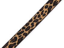 Pruženka s leopardím vzorem / ramínková šíře 15 mm METRÁŽ