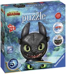 Puzzle 3D puzzleball Jak vycvičit draka 3 Bezzubka 72 dílků