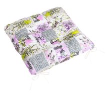 Sedák Adéla prošívaný - 40x40 cm prošívaný Patchwork lila