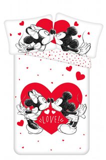 Povlečení Mickey and Minnie Love 05 140x200, 70x90 cm