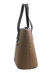 GROSSO Čokoládově hnědá kabelka přes rameno se zlatými doplňky