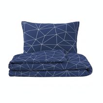 Bavlněné povlečení NORDIC COLLECTION GRID modré