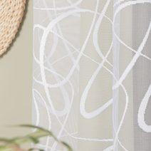 Voálový set s kanýrem Rongo 2x 180x150 cm + kanýr 40x300 cm bílá