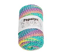 Příze PAPATYA COTTON BLEND batik Bílá,Zelená,Růžová 1005 100g / 225 m