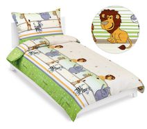 Povlečení bavlněné Junior - 140x200, 70x90 cm safari sv.zelená - dětský motiv