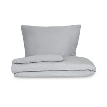 Saténové povlečení 1+2, 240x200, 70x90cm světle šedé