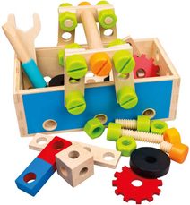 Nářadí plastové dětské na opasku set s ochrannou helmou