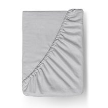 Flanelové napínací prostěradlo světle šedé