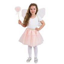 Kostým tutu sukně růžový motýl s hůlkou a křídly