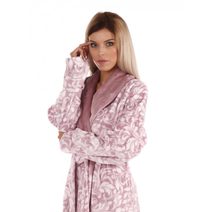 Krátký Dámský Župan s Kapucí Flora - Antique Pink, Velikost 48 56 3352 - Pro Pohodové Večery