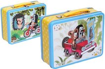 Kufřík dětský Krtek (Krteček) plechový modrý 19,5x7,5x16,5cm