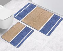 SADA BANY 60x100 + 60x50 cm - bez výkroje Modrá,Béžová 760/001