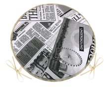 Sedák EMA kulatý hladký Černá,Bílá 79/566 průměr 40 cm