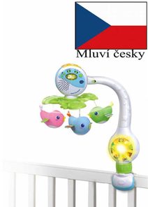 VTECH Baby zpívající kolotoč 3v1 s ptáčky na baterie Světlo Zvuk CZ pro miminko