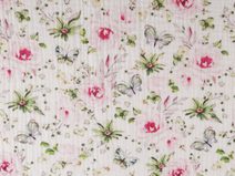 Mušelín / dvojitá gázovina luční květy METRÁŽ