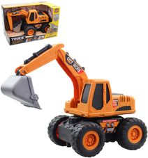 Bagr pracovní stavební stroj funkční na baterie Světlo Zvuk