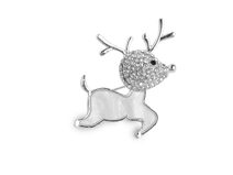 Brož s broušenými kamínky sob