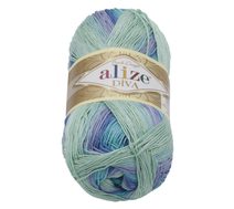 Příze DIVA BATIK - 100g / 350 m modrá