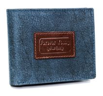 Kožená modrá pánská peněženka v krabičce RFID Forever Young