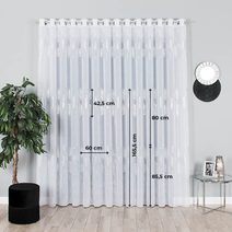 Kusová záclona Mabel 150x300 cm