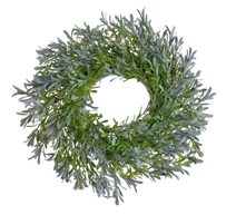 Věnec 36 cm - zelená s namodralými konci