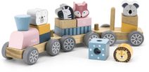 VIGA DŘEVO PolarB Mašinka vláček se zvířátky baby *DŘEVĚNÉ HRAČKY*