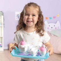 SMOBY Čajový set dětské barevné nádobíčko s tácem Gabbys Dollhouse