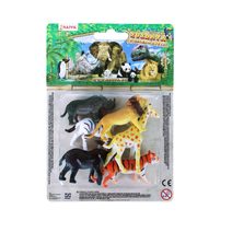 Zvířátka veselá safari ZOO plast 9-10cm 6 kusů