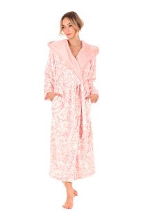 Župan s kapucí Flora růžová perla 39 56 3053