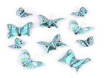 Dekorace motýl 3D s klipem 10ks
