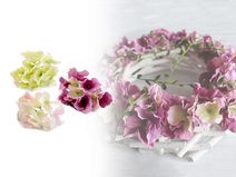 Umělé květy hortenzie sada 2 kusy