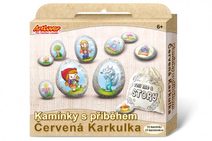 Kamínky s příběhem se samolepkami Červená Karkulka kreativní sada v krabičce 19x16x4cm