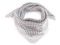 Saténový šátek puntík 65x65 cm