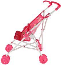 Kočárek golfové hole červené puntíkované pro panenku miminko kov v sáčku