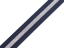 Popruh polypropylénový oboustranný s lurexem šíře 25 mm METRÁŽ